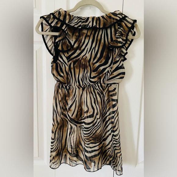 SUZY SHIER women’s tiger pattern top size small - Picture 3 of 5